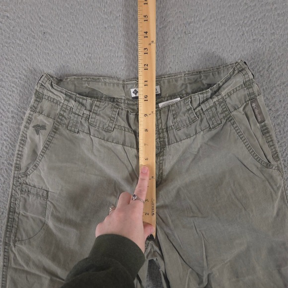 LOT OF 2 Columbia Pants Women 6 Medium Green Tan Cargo Cotton Hiking Straight - Picture 5 of 16